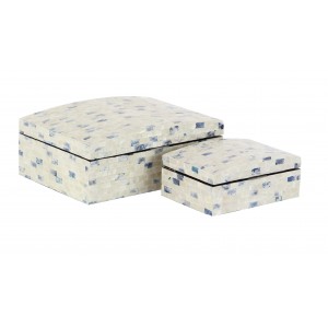 Rosecliff Heights Yorkshire Natural Rectangular 2 Piece Decorative Box Set with Domed Lid ROHE6679